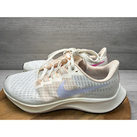 Nike Air Zoom Pegasus 37 Ivory/Ghost Running (BQ9647-102) Women Size 8 - Picture 2 of 10